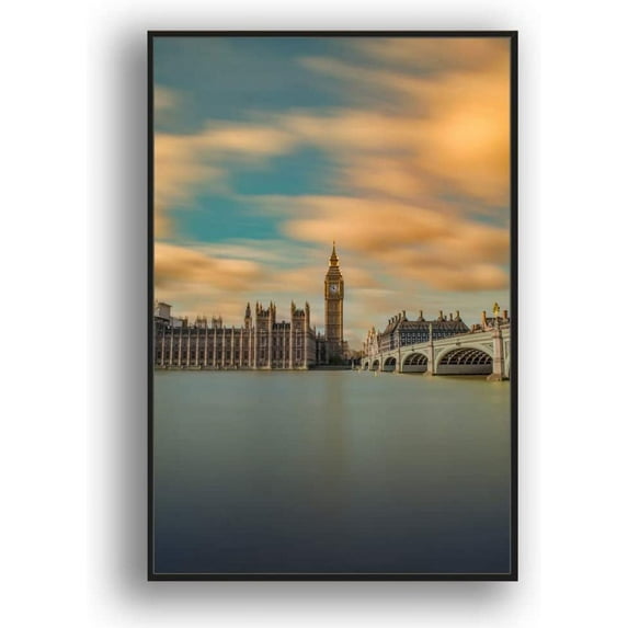 IDEA4WALL Framed Canvas Wall Art for Living Room, Bedroom Brooklyn Bridge and New York City Canvas Prints for Modern Home Decoration Ready to Hang