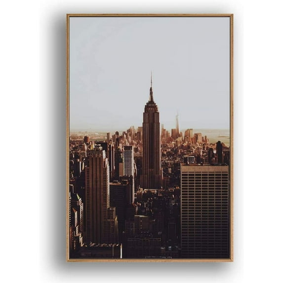IDEA4WALL Framed Canvas Wall Art for Living Room, Bedroom Brooklyn Bridge and New York City Canvas Prints for Modern Home Decoration Ready to Hang