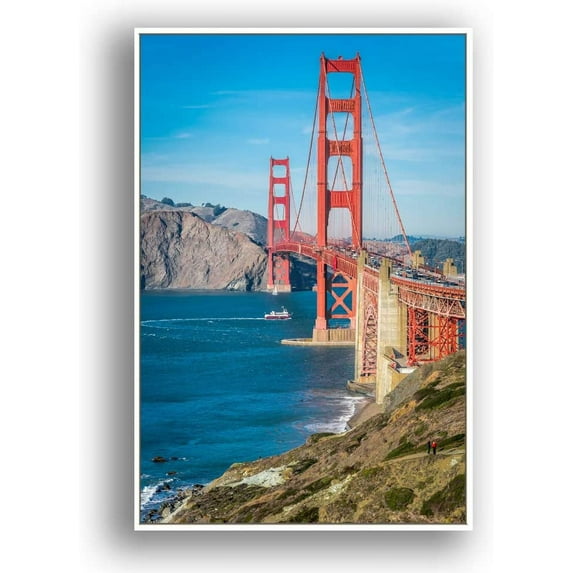 IDEA4WALL Framed Canvas Wall Art for Living Room, Bedroom Brooklyn Bridge and New York City Canvas Prints for Modern Home Decoration Ready to Hang