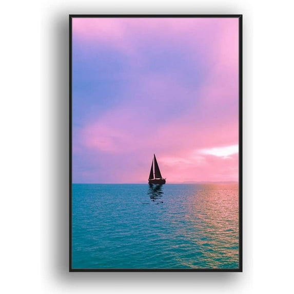 IDEA4WALL Framed Canvas Wall Art for Living Room, Bedroom Coast and Sea Canvas Prints for Modern Home Decoration Ready to Hang