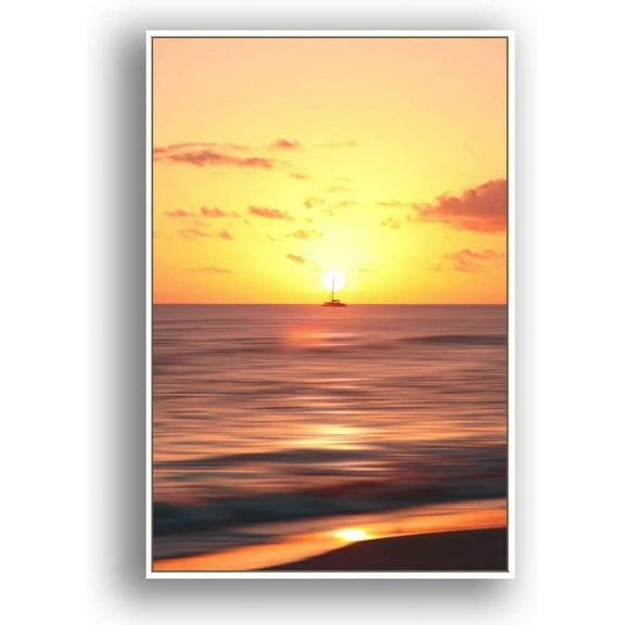 IDEA4WALL Framed Canvas Wall Art for Living Room, Bedroom Coast and Sea Canvas Prints for Modern Home Decoration Ready to Hang
