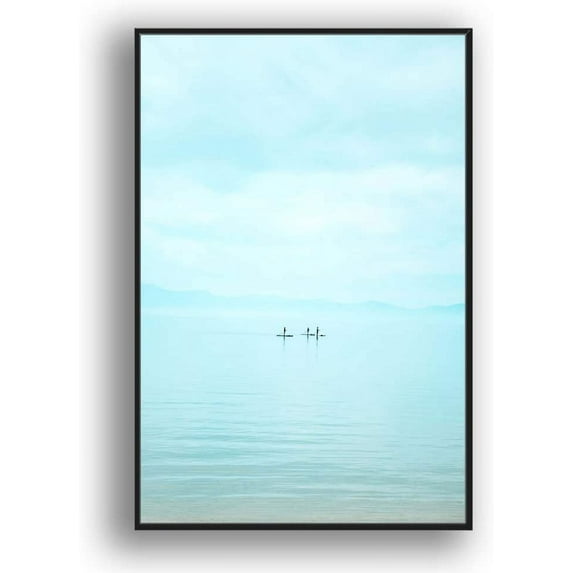 IDEA4WALL Framed Canvas Wall Art for Living Room, Bedroom Coast and Sea Canvas Prints for Modern Home Decoration Ready to Hang