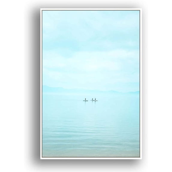 IDEA4WALL Framed Canvas Wall Art for Living Room, Bedroom Coast and Sea Canvas Prints for Modern Home Decoration Ready to Hang