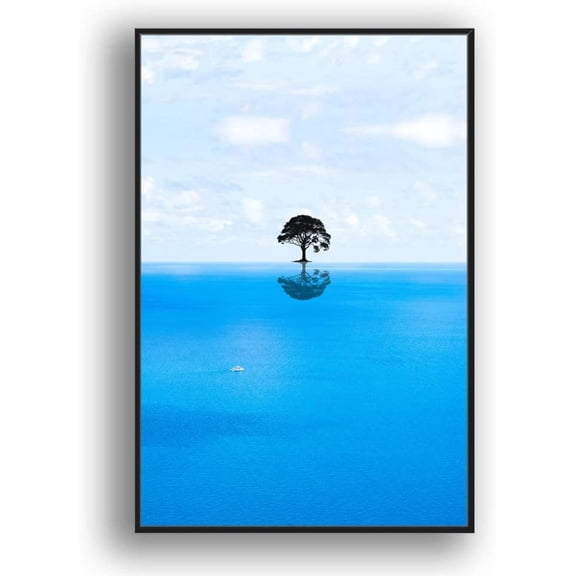 IDEA4WALL Framed Canvas Wall Art for Living Room, Bedroom Coast and Sea Canvas Prints for Modern Home Decoration Ready to Hang
