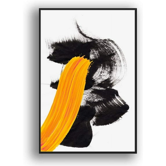 IDEA4WALL Framed Canvas Wall Art for Living Room, Bedroom Colored Brush Canvas Prints for Modern Home Decoration Ready to Hang