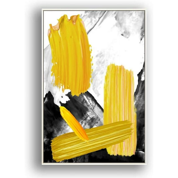 IDEA4WALL Framed Canvas Wall Art for Living Room, Bedroom Colored Brush Canvas Prints for Modern Home Decoration Ready to Hang