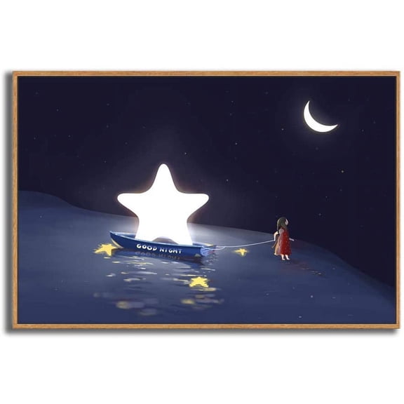 IDEA4WALL Framed Canvas Wall Art for Living Room, Bedroom Dreamland Theme Canvas Prints for Modern Home Decoration Ready to Hang