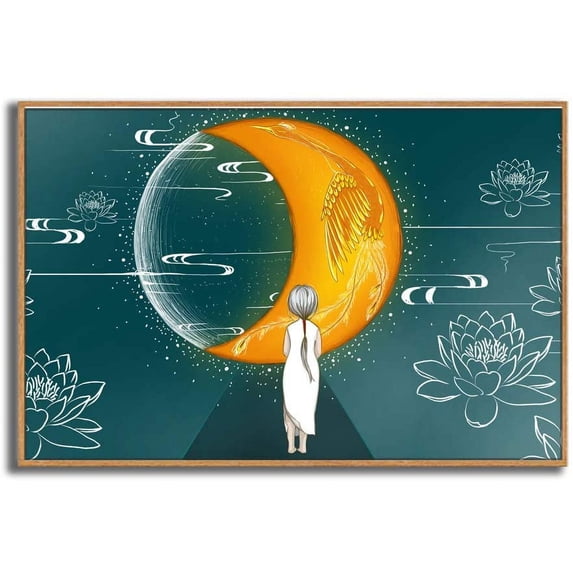 IDEA4WALL Framed Canvas Wall Art for Living Room, Bedroom Dreamland Theme Canvas Prints for Modern Home Decoration Ready to Hang