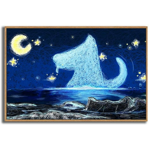 IDEA4WALL Framed Canvas Wall Art for Living Room, Bedroom Dreamland Theme Canvas Prints for Modern Home Decoration Ready to Hang