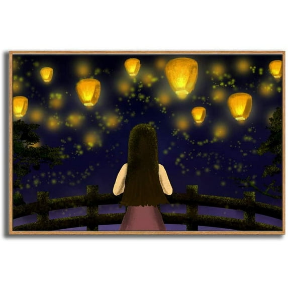 IDEA4WALL Framed Canvas Wall Art for Living Room, Bedroom Dreamland Theme Canvas Prints for Modern Home Decoration Ready to Hang