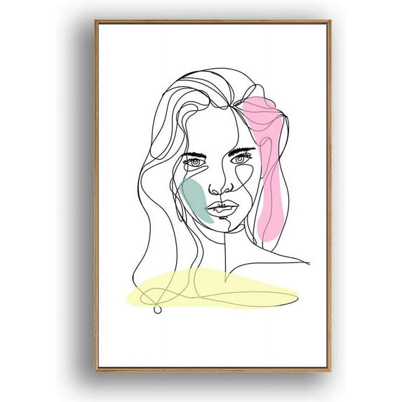 IDEA4WALL Framed Canvas Wall Art for Living Room, Bedroom Fashion Girl Canvas Prints for Modern Home Decoration Ready to Hang - 24"x36" inches