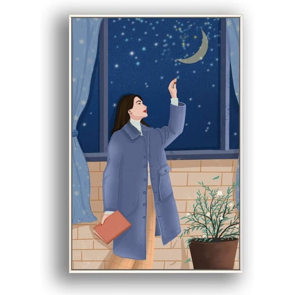 IDEA4WALL Framed Canvas Wall Art for Living Room, Bedroom Flow in The Dream Canvas Prints for Modern Home Decoration Ready to Hang