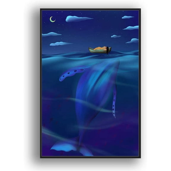 IDEA4WALL Framed Canvas Wall Art for Living Room, Bedroom Flow in The Dream Canvas Prints for Modern Home Decoration Ready to Hang