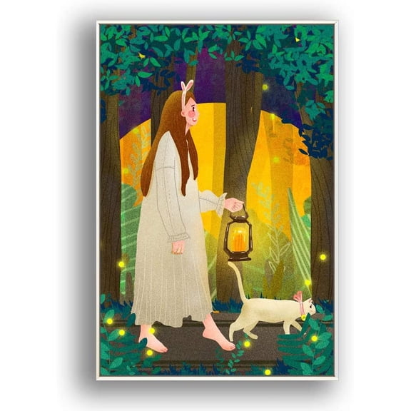 IDEA4WALL Framed Canvas Wall Art for Living Room, Bedroom Flow in The Dream Canvas Prints for Modern Home Decoration Ready to Hang