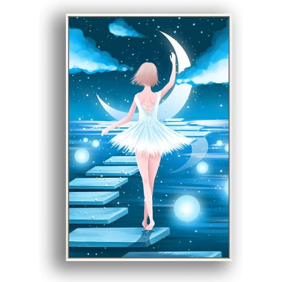 IDEA4WALL Framed Canvas Wall Art for Living Room, Bedroom Flow in The Dream Canvas Prints for Modern Home Decoration Ready to Hang