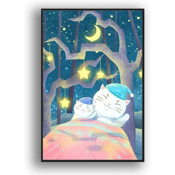 IDEA4WALL Framed Canvas Wall Art for Living Room, Bedroom Flow in The Dream Canvas Prints for Modern Home Decoration Ready to Hang