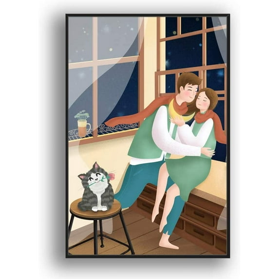 IDEA4WALL Framed Canvas Wall Art for Living Room, Bedroom Flow in The Dream Canvas Prints for Modern Home Decoration Ready to Hang