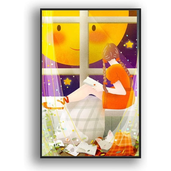 IDEA4WALL Framed Canvas Wall Art for Living Room, Bedroom Flow in The Dream Canvas Prints for Modern Home Decoration Ready to Hang