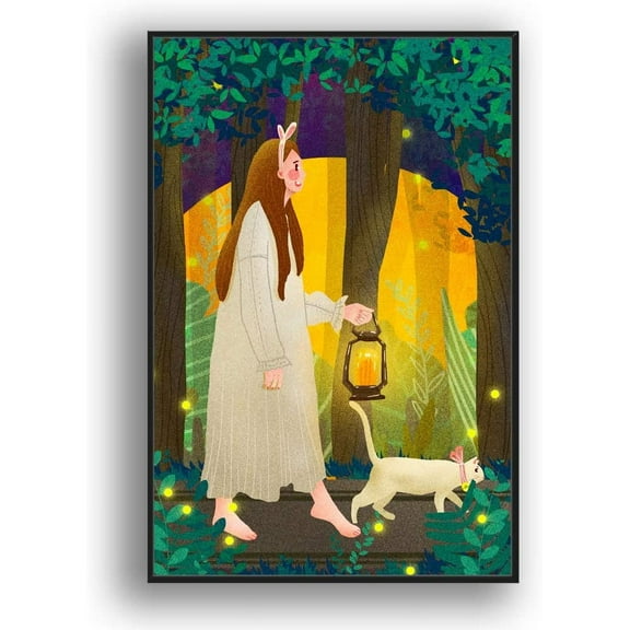 IDEA4WALL Framed Canvas Wall Art for Living Room, Bedroom Flow in The Dream Canvas Prints for Modern Home Decoration Ready to Hang