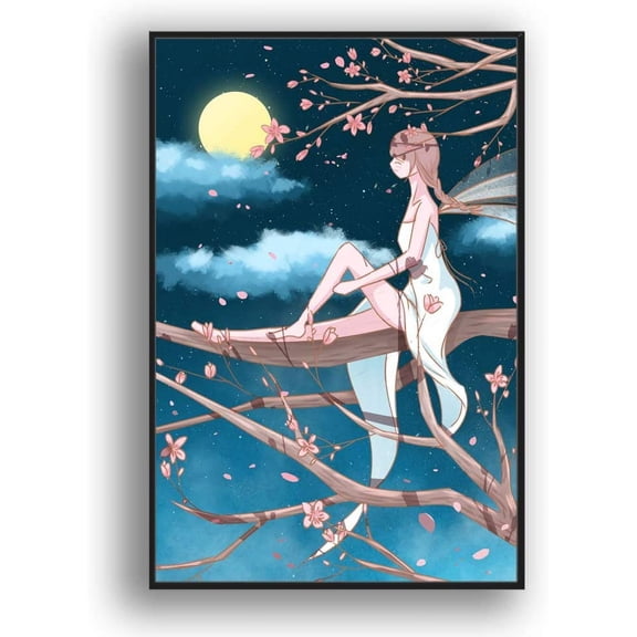 IDEA4WALL Framed Canvas Wall Art for Living Room, Bedroom Flow in The Dream Canvas Prints for Modern Home Decoration Ready to Hang