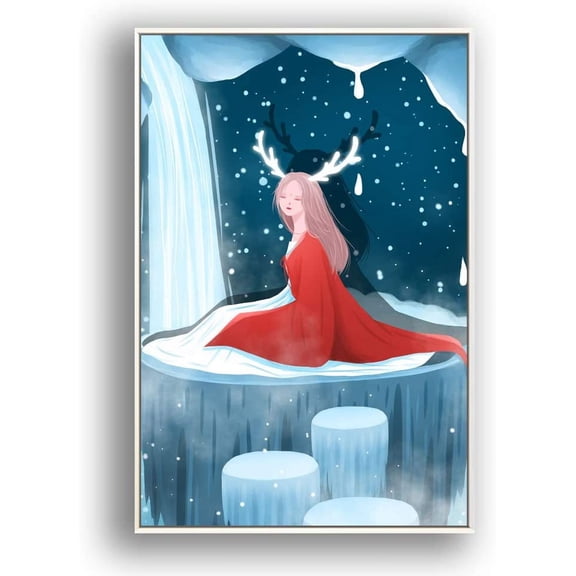 IDEA4WALL Framed Canvas Wall Art for Living Room, Bedroom Flow in The Dream Canvas Prints for Modern Home Decoration Ready to Hang