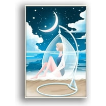 IDEA4WALL Framed Canvas Wall Art for Living Room, Bedroom Flow in The Dream Canvas Prints for Modern Home Decoration Ready to Hang