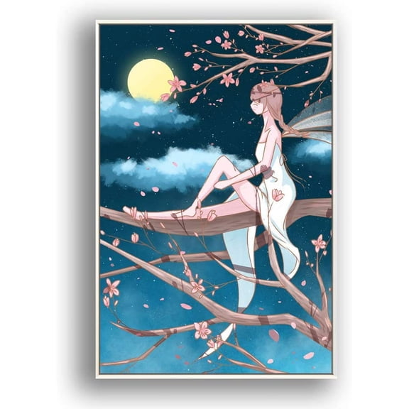 IDEA4WALL Framed Canvas Wall Art for Living Room, Bedroom Flow in The Dream Canvas Prints for Modern Home Decoration Ready to Hang