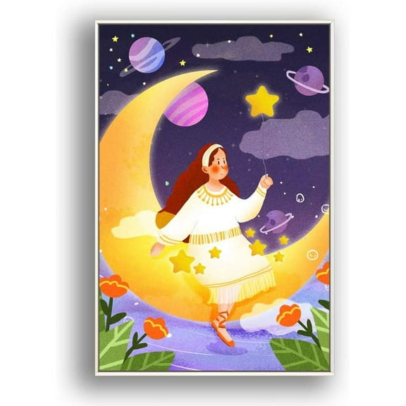 IDEA4WALL Framed Canvas Wall Art for Living Room, Bedroom Flow in The Dream Canvas Prints for Modern Home Decoration Ready to Hang