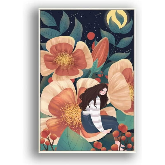 IDEA4WALL Framed Canvas Wall Art for Living Room, Bedroom Flow in The Dream Canvas Prints for Modern Home Decoration Ready to Hang