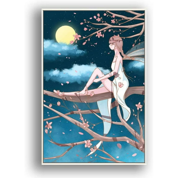 IDEA4WALL Framed Canvas Wall Art for Living Room, Bedroom Flow in The Dream Canvas Prints for Modern Home Decoration Ready to Hang