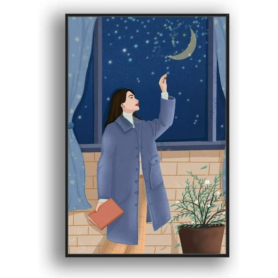 IDEA4WALL Framed Canvas Wall Art for Living Room, Bedroom Flow in The Dream Canvas Prints for Modern Home Decoration Ready to Hang
