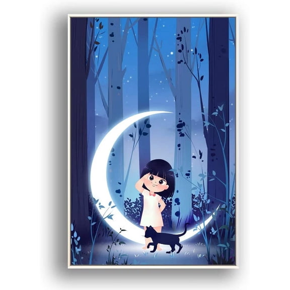 IDEA4WALL Framed Canvas Wall Art for Living Room, Bedroom Flow in The Dream Canvas Prints for Modern Home Decoration Ready to Hang