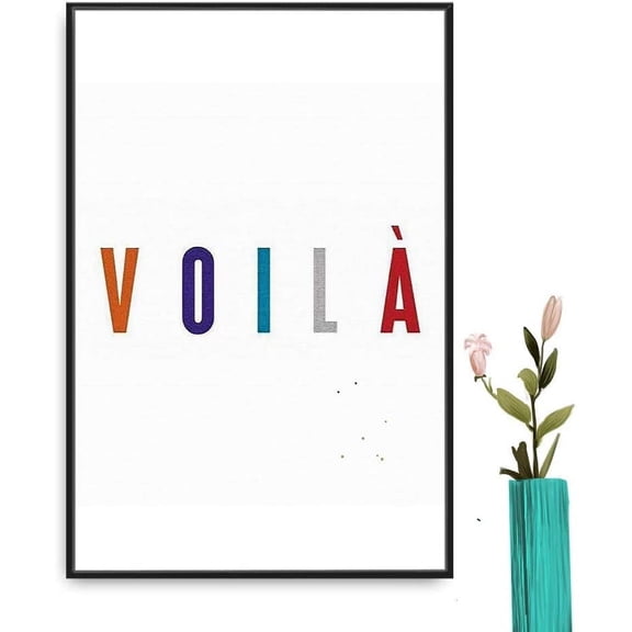 IDEA4WALL Framed Canvas Wall Art for Living Room, Bedroom French Quotes Canvas Prints for Modern Home Decoration Ready to Hang