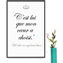 IDEA4WALL Framed Canvas Wall Art for Living Room, Bedroom French Quotes Canvas Prints for Modern Home Decoration Ready to Hang