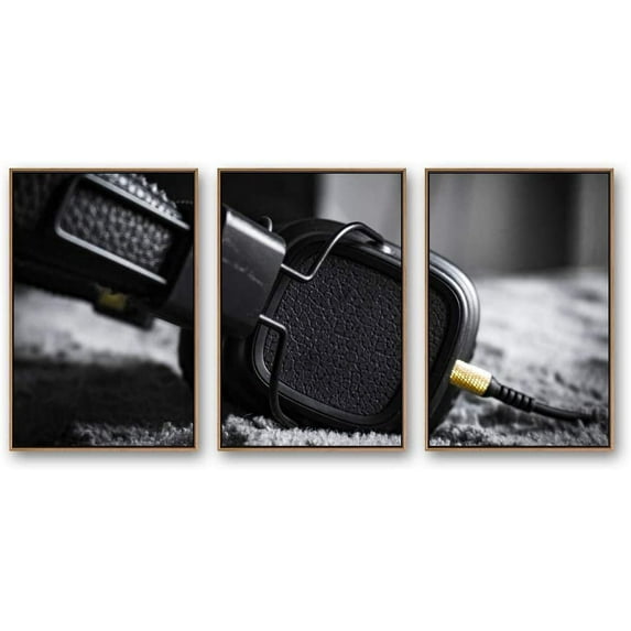 IDEA4WALL Framed Canvas Wall Art for Living Room, Bedroom Microphone Canvas Prints for Modern Home Decoration Ready to Hang