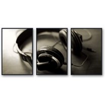 IDEA4WALL Framed Canvas Wall Art for Living Room, Bedroom Microphone Canvas Prints for Modern Home Decoration Ready to Hang