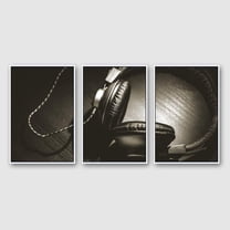 IDEA4WALL Framed Canvas Wall Art for Living Room, Bedroom Microphone Canvas Prints for Modern Home Decoration Ready to Hang