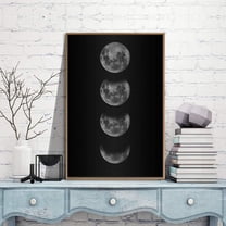 IDEA4WALL Framed Canvas Wall Art for Living Room, Bedroom Moon Canvas Prints for Modern Home Decoration Ready to Hang