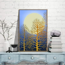 IDEA4WALL Framed Canvas Wall Art for Living Room, Bedroom Moon Canvas Prints for Modern Home Decoration Ready to Hang
