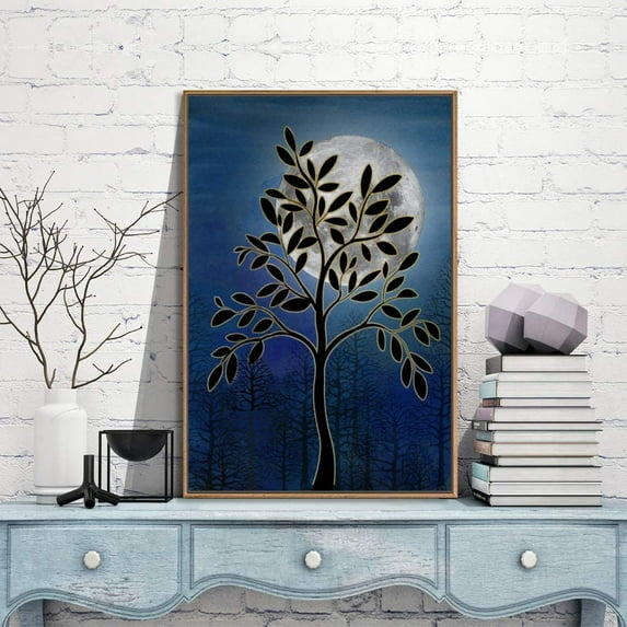 IDEA4WALL Framed Canvas Wall Art for Living Room, Bedroom Moon Canvas Prints for Modern Home Decoration Ready to Hang