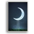 thumbnail image 1 of IDEA4WALL Framed Canvas Wall Art for Living Room, Bedroom Moon with Bright Canvas Prints for Modern Home Decoration Ready to Hang, 1 of 4