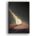 thumbnail image 1 of IDEA4WALL Framed Canvas Wall Art for Living Room, Bedroom Moon with Bright Canvas Prints for Modern Home Decoration Ready to Hang, 1 of 4
