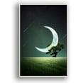 thumbnail image 1 of IDEA4WALL Framed Canvas Wall Art for Living Room, Bedroom Moon with Bright Canvas Prints for Modern Home Decoration Ready to Hang, 1 of 4