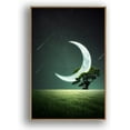 thumbnail image 1 of IDEA4WALL Framed Canvas Wall Art for Living Room, Bedroom Moon with Bright Canvas Prints for Modern Home Decoration Ready to Hang, 1 of 4