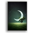 thumbnail image 1 of IDEA4WALL Framed Canvas Wall Art for Living Room, Bedroom Moon with Bright Canvas Prints for Modern Home Decoration Ready to Hang, 1 of 4