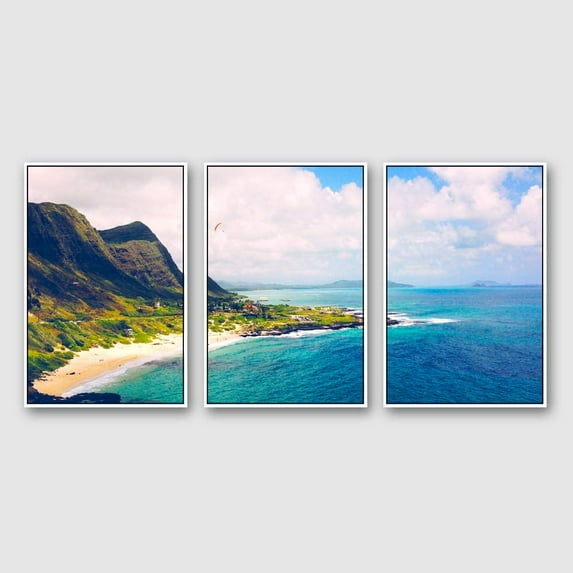 IDEA4WALL Framed Canvas Wall Art for Living Room, Bedroom Ocean Sea Beach Canvas Prints for Modern Home Decoration Ready to Hang