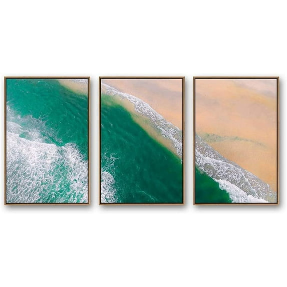 IDEA4WALL Framed Canvas Wall Art for Living Room, Bedroom Ocean Sea Beach Canvas Prints for Modern Home Decoration Ready to Hang