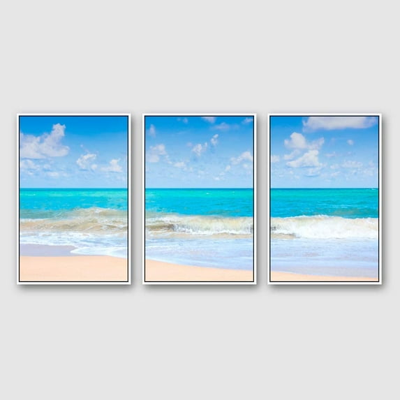 IDEA4WALL Framed Canvas Wall Art for Living Room, Bedroom Ocean Sea Beach Canvas Prints for Modern Home Decoration Ready to Hang