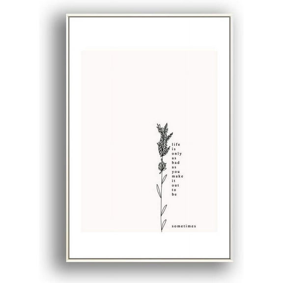 IDEA4WALL Framed Canvas Wall Art for Living Room, Bedroom Simple Words Canvas Prints for Modern Home Decoration Ready to Hang