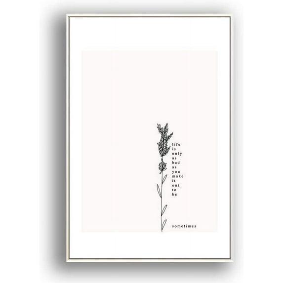 IDEA4WALL Framed Canvas Wall Art for Living Room, Bedroom Simple Words Canvas Prints for Modern Home Decoration Ready to Hang